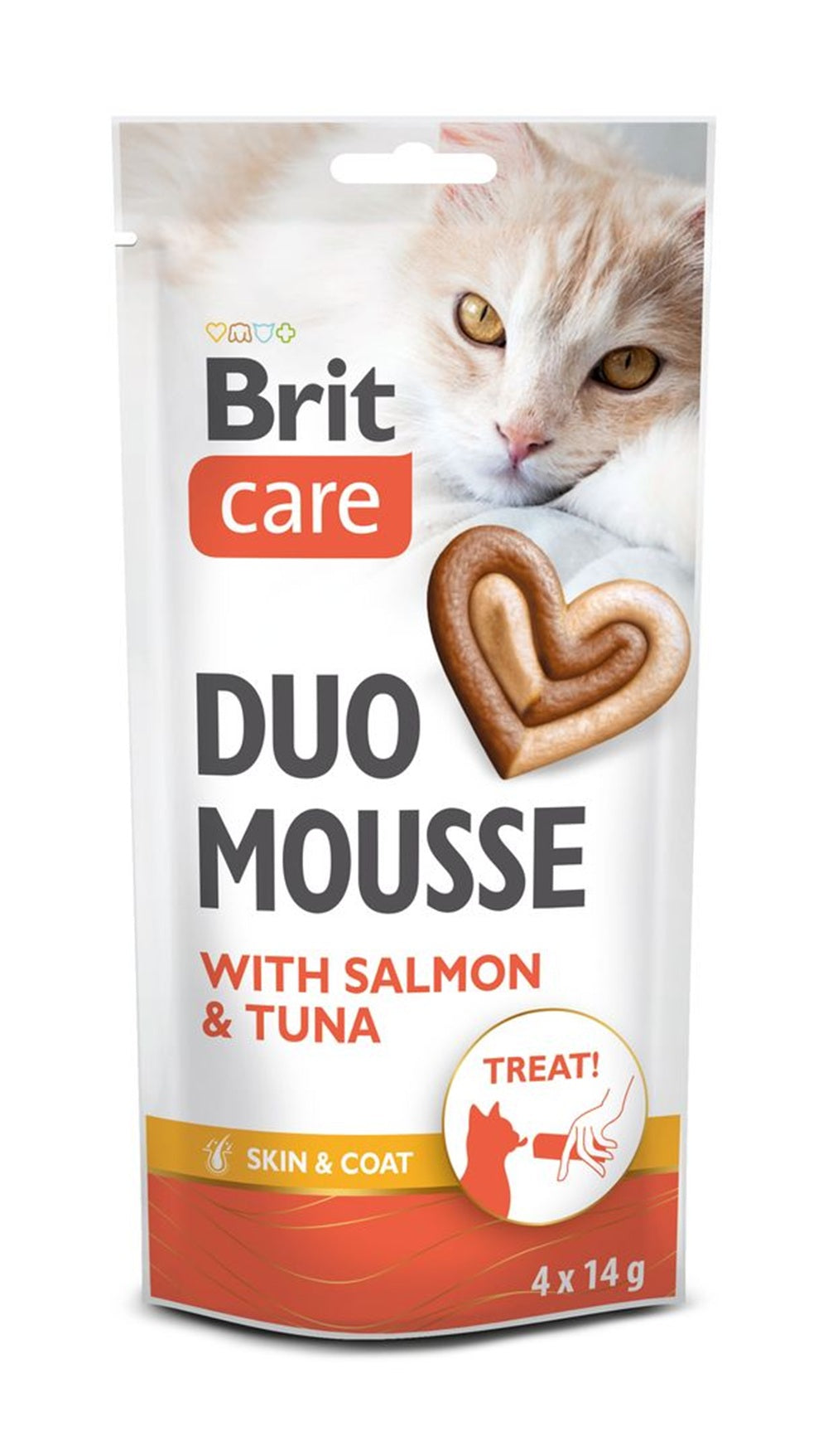 Brit Care Cat Creamy Duo Mousse with Salmon and Tuna 4*14 g