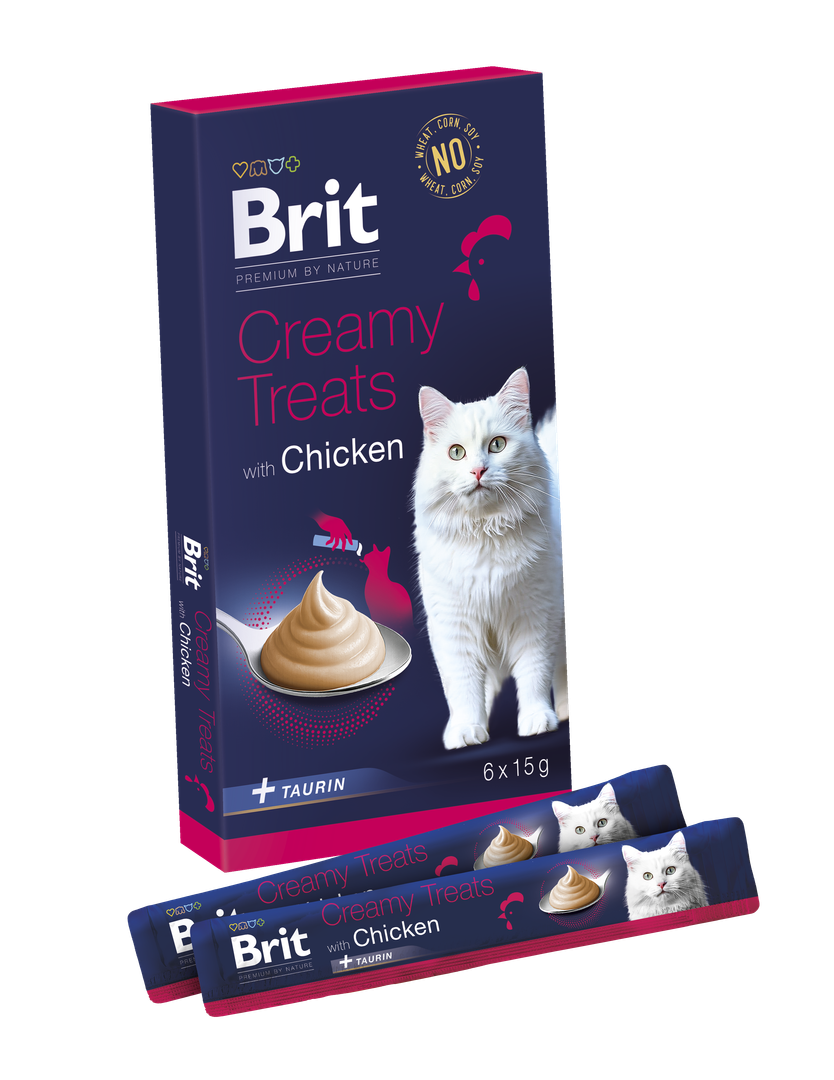 Brit Premium by Nature Cat Creamy Treats with Chicken 6x15 g