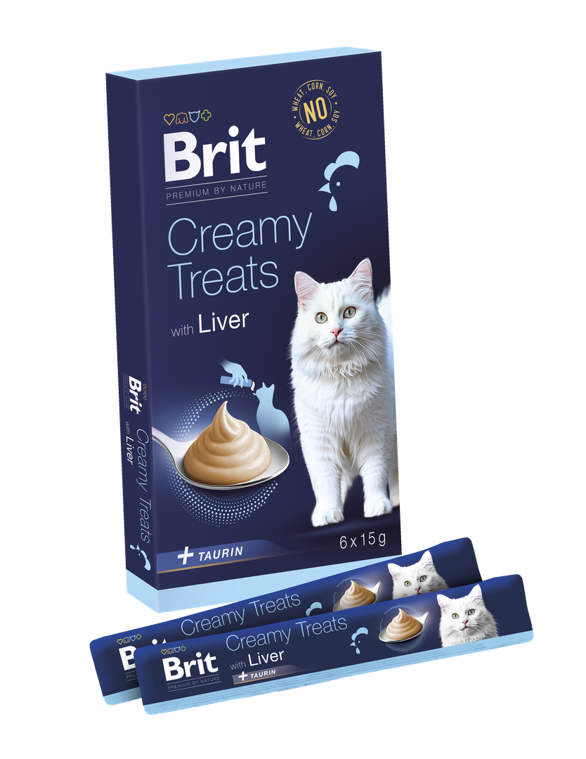 Brit Premium by Nature Cat Creamy Treats with Liver 6x15 g