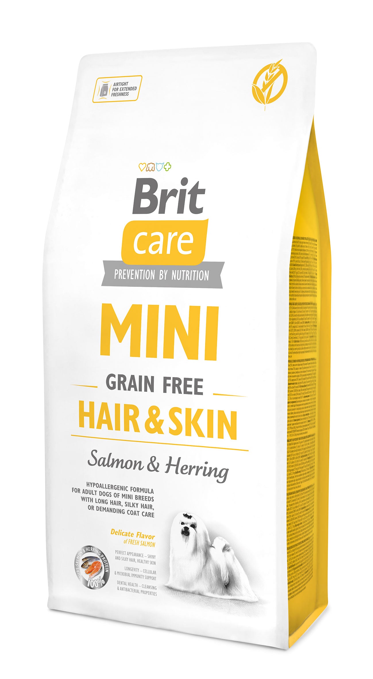 Brit Care MINI - HAIR & SKIN LAZAC & HERING Hipoallergén, Gabonamentes