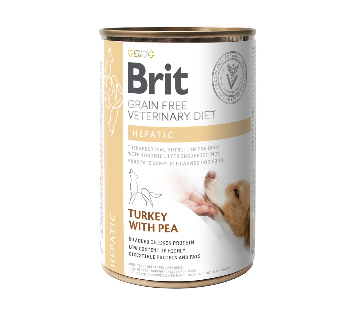 Brit GF Veterinary Diets Dog Hepatic konzerv