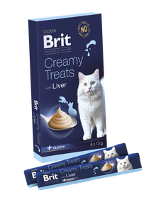 Brit Premium by Nature Cat Creamy Treats with Liver 6x15 g