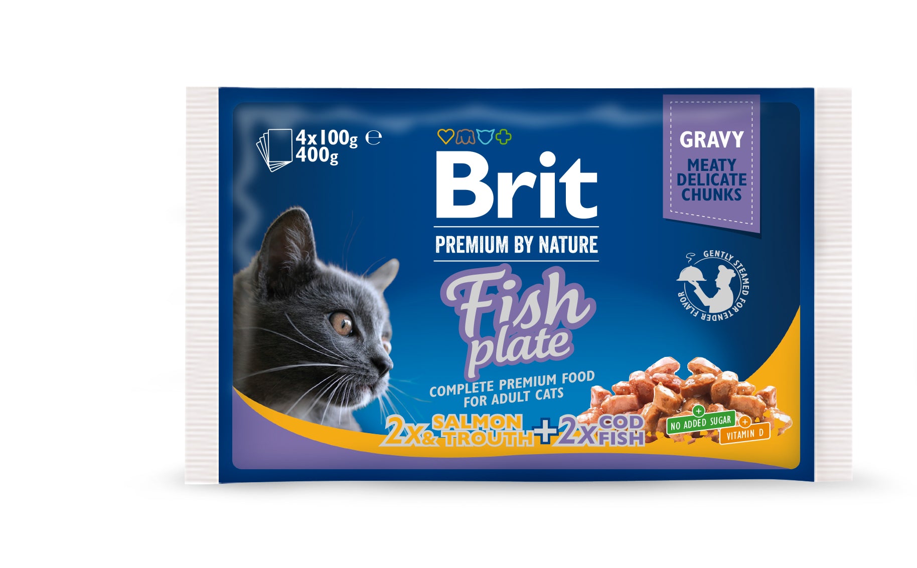 Brit Premium FISH PLATE 4x100 g
