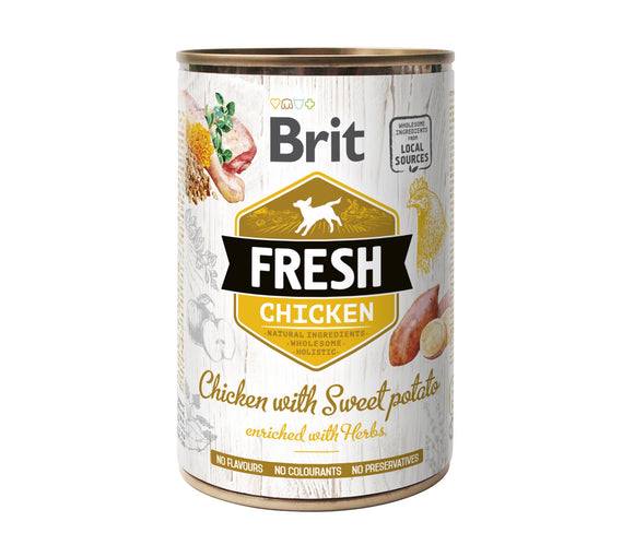 Brit Fresh konzerv 6x400 g<br>CSIRKE ÉDESBURGONYÁVAL