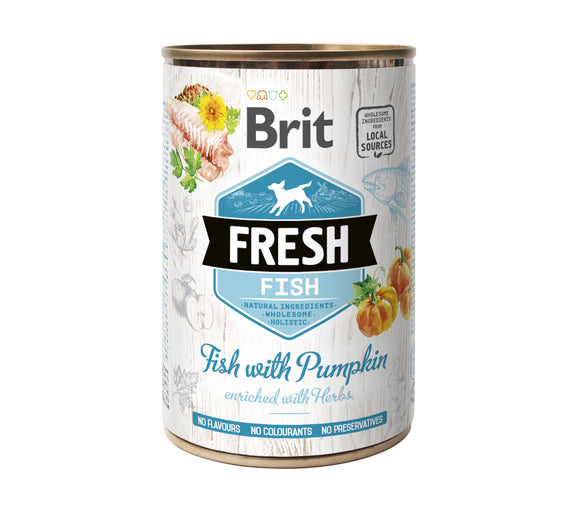 Brit Fresh konzerv 6x400 g<br>HAL SÜTŐTÖKKEL