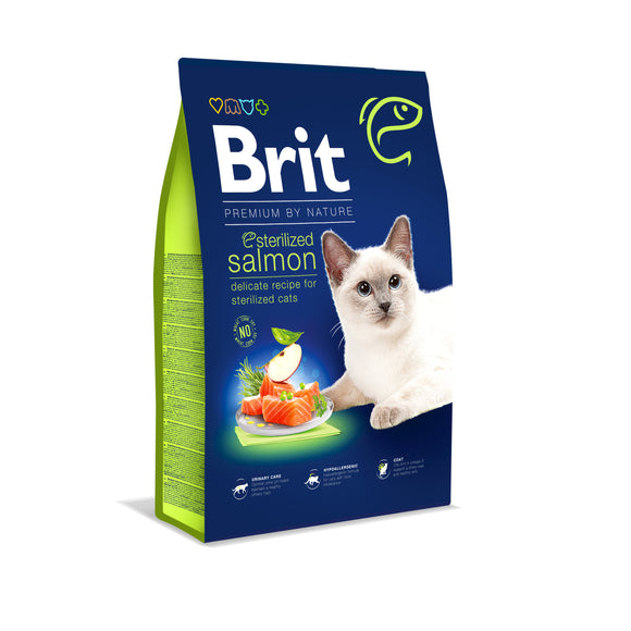 Brit Premium by Nature Cat <br>STERILIZED Salmon<br>LAZAC