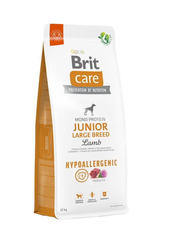 Brit Care Hipoallergén Junior Large Breed<br>Lamb & Rice <br><i>Hipoallergén</i>