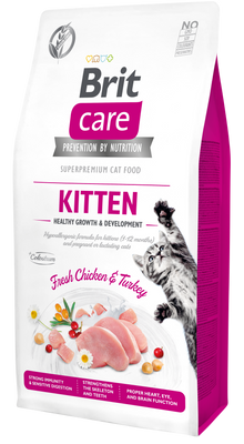 Brit Care Cat KITTEN CSIRKE & PULYKA Hipoallergén, Gabonamentes