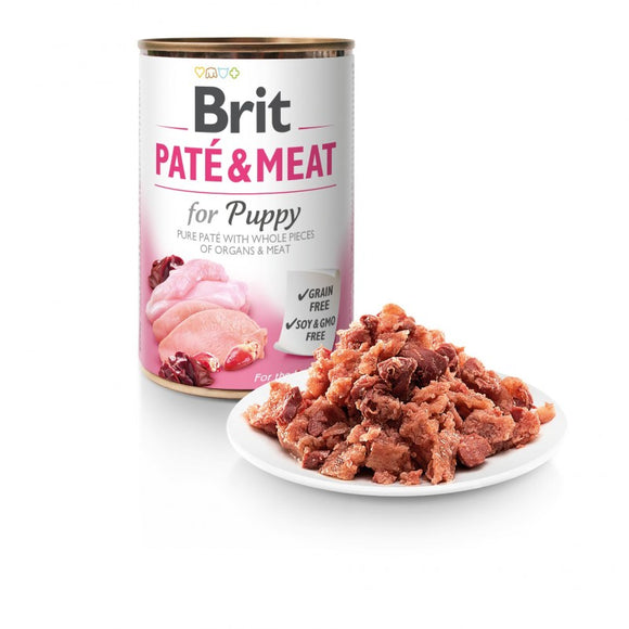 Brit Paté & Meat 6x400 g<br>PUPPY<br>CSIRKE & PULYKA
